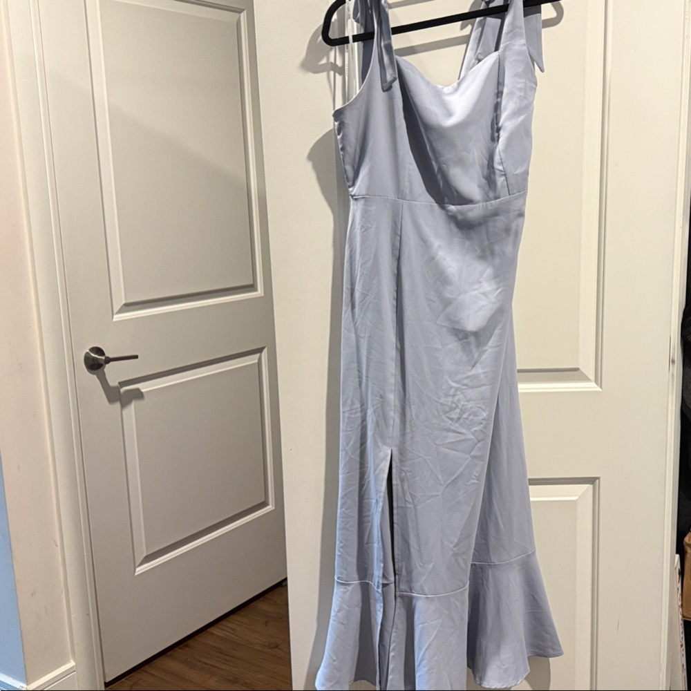 Elegant lavender shoulder tie Dress